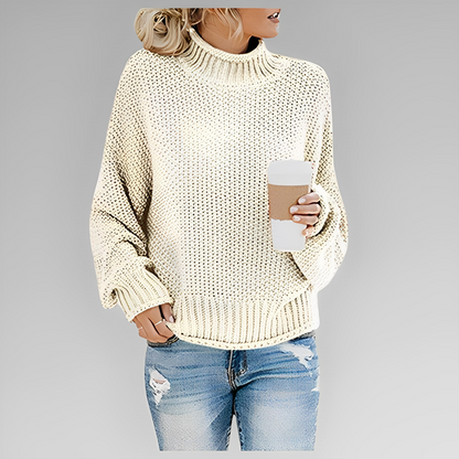 Ashley | Chunky Knit Pullover with High Neck