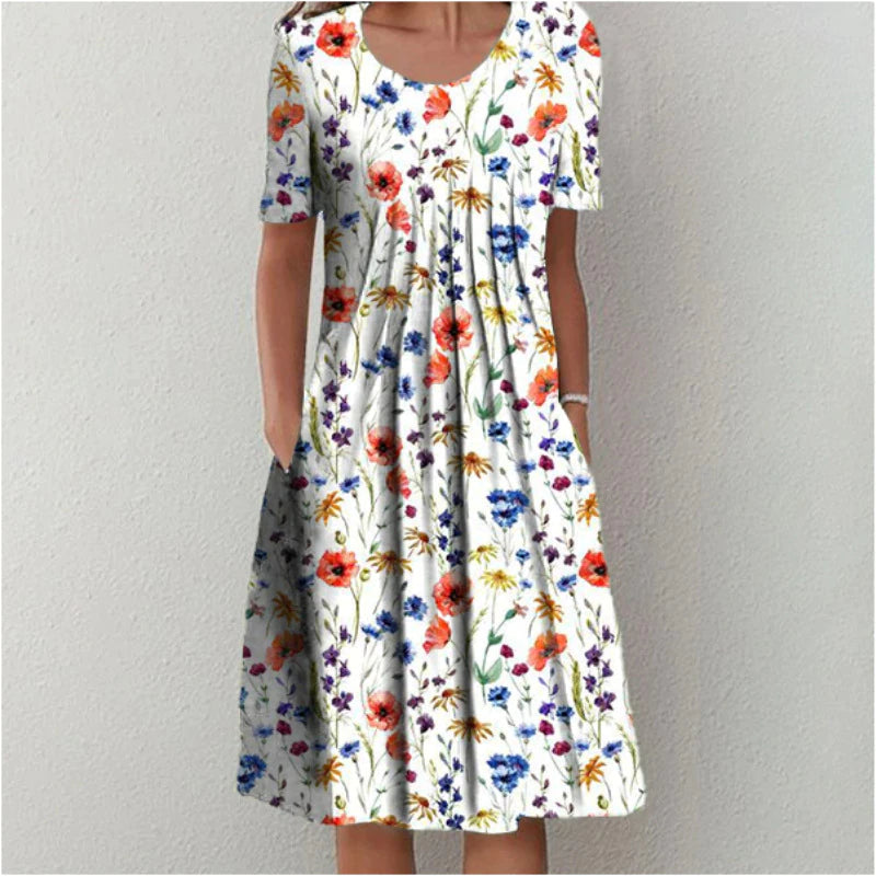 Madison | Women’s Stylish Floral Midi Dress With Pockets