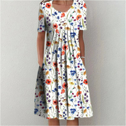 Madison | Women’s Stylish Floral Midi Dress With Pockets