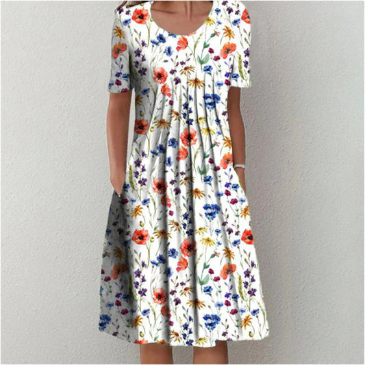 Madison | Women’s Stylish Floral Midi Dress With Pockets