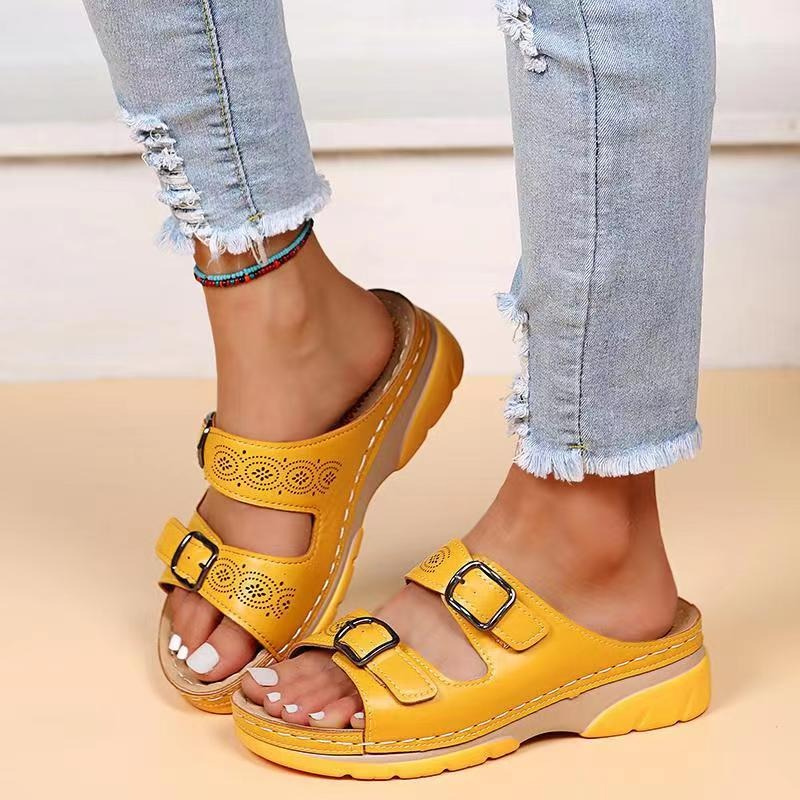 Isolde | Women’s Cushioned Slide-On Sandals with Adjustable Straps | Comfort
