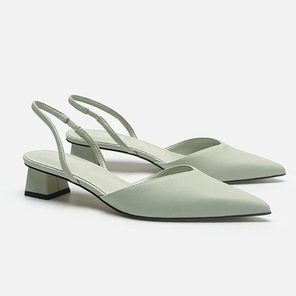 Velmira | Women Slingback Sandals with Pointed Toe and Low Heel
