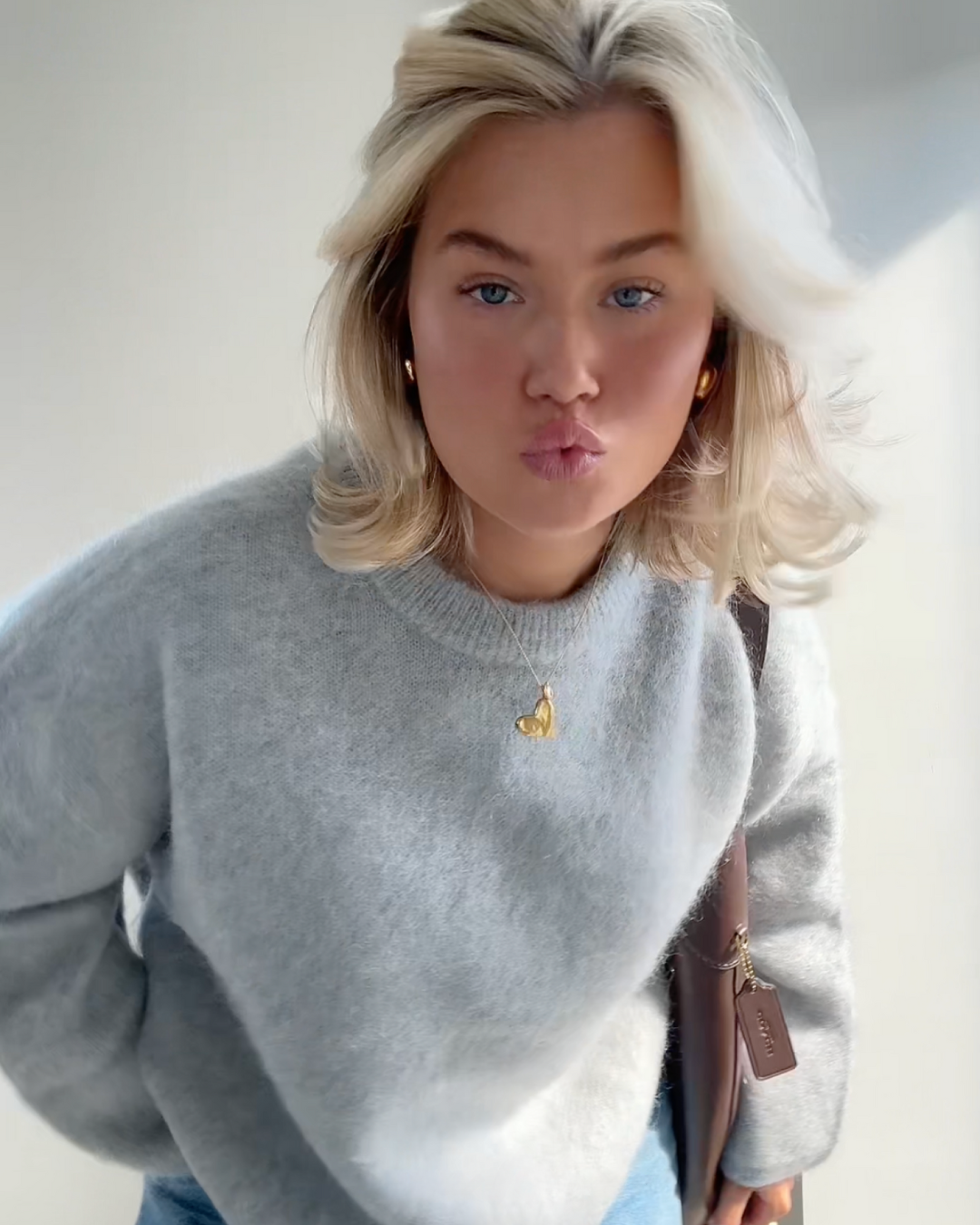 Chloe | Mohair Blend Pullover with Crew Neck