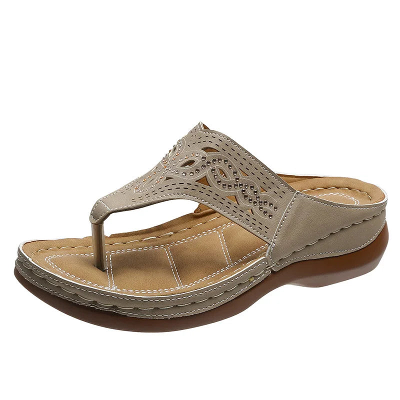 Talia | Orthopedic Toe Post Sandals with Cutout Detail