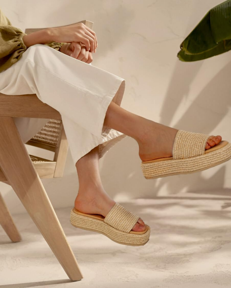 Juliette | Women’s bohemian platform espadrille slip on sandals