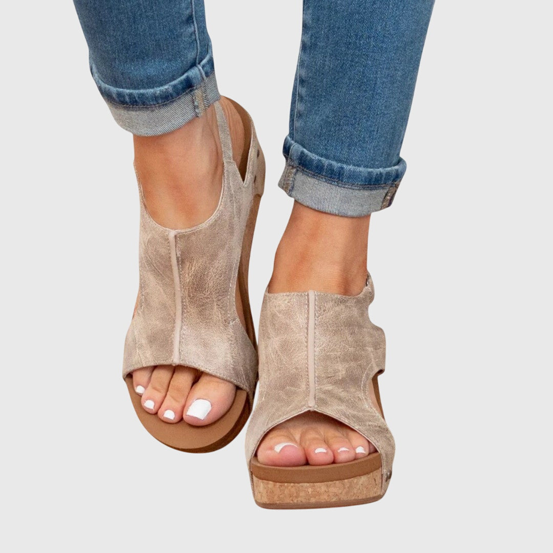 Calista | Women's orthopedic platform sandals with open toe