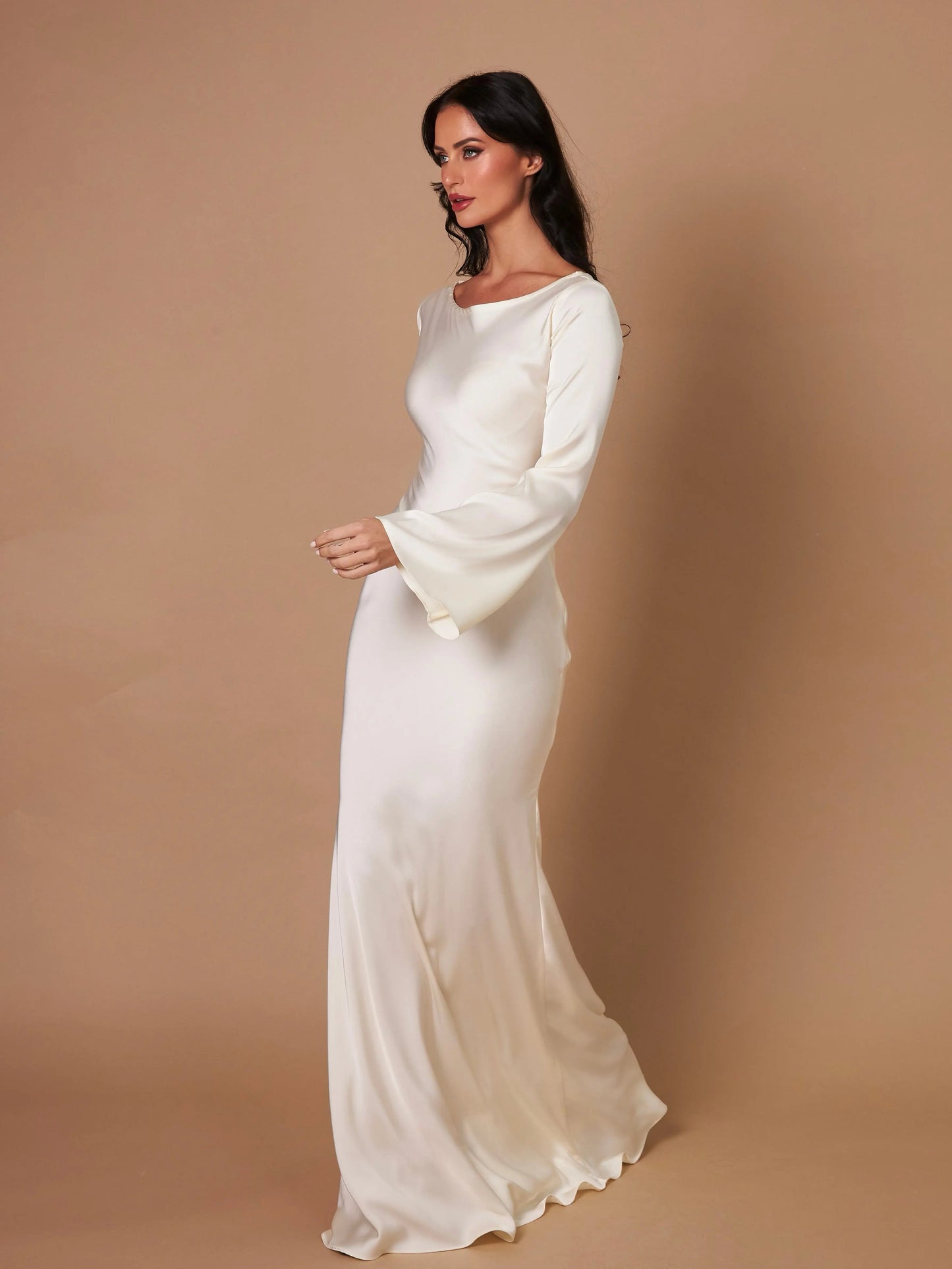 Natalie | Elegant long sleeve maxi dress with flowing fit