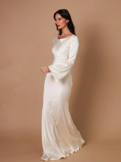 Natalie | Elegant long sleeve maxi dress with flowing fit