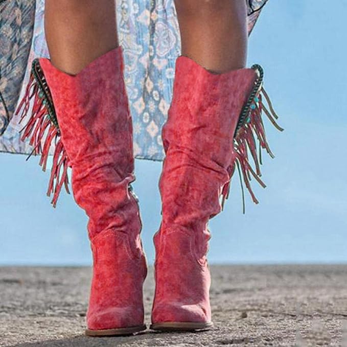 Abigail | Western Cowboy Boots with Fringe