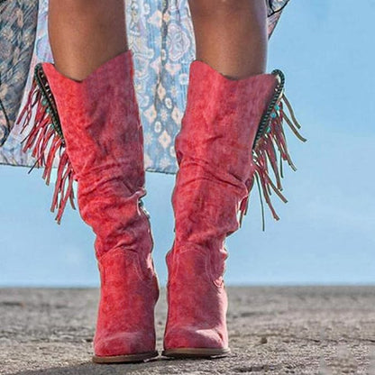 Abigail | Western Cowboy Boots with Fringe