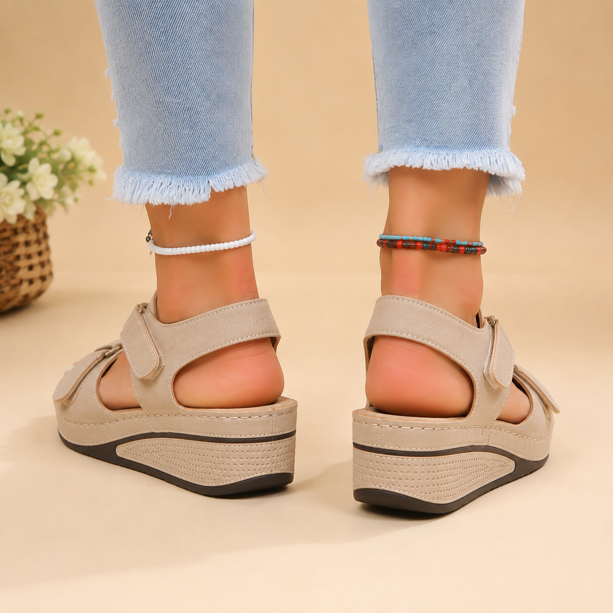 Madison | Orthopedic Wedge Sandals with Adjustable Strap