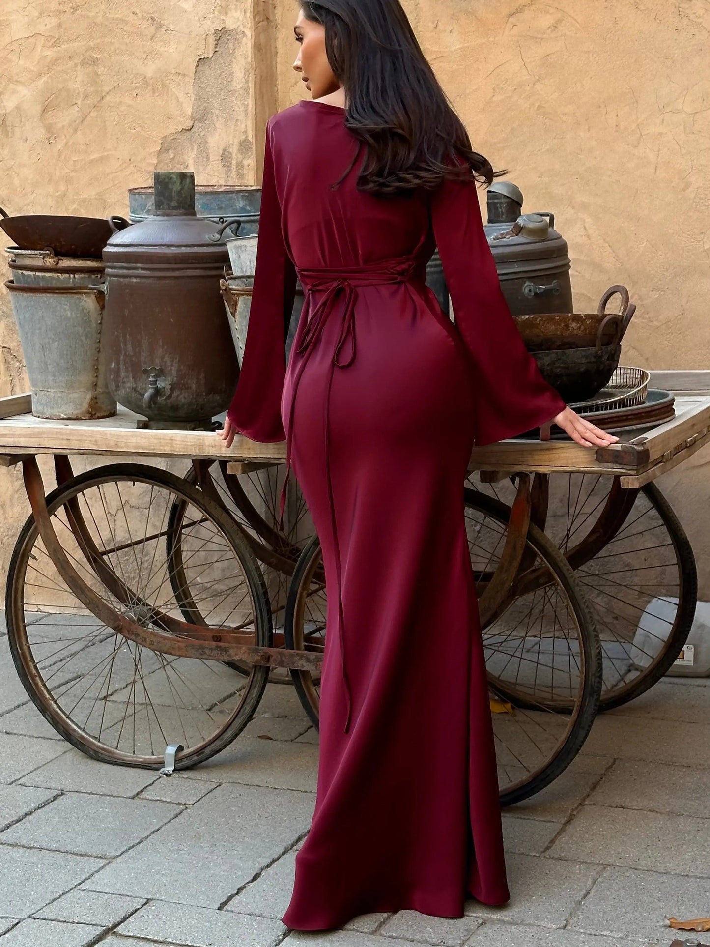 Natalie | Elegant long sleeve maxi dress with flowing fit