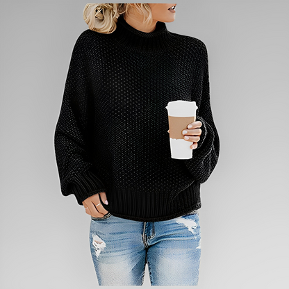 Ashley | Chunky Knit Pullover with High Neck