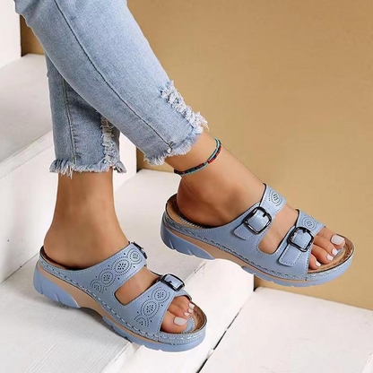 Isolde | Women’s Cushioned Slide-On Sandals with Adjustable Straps | Comfort
