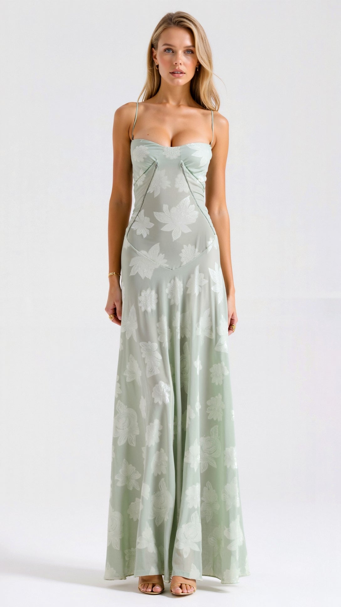 Grace | Women's slip maxi dress with spaghetti straps for weddings