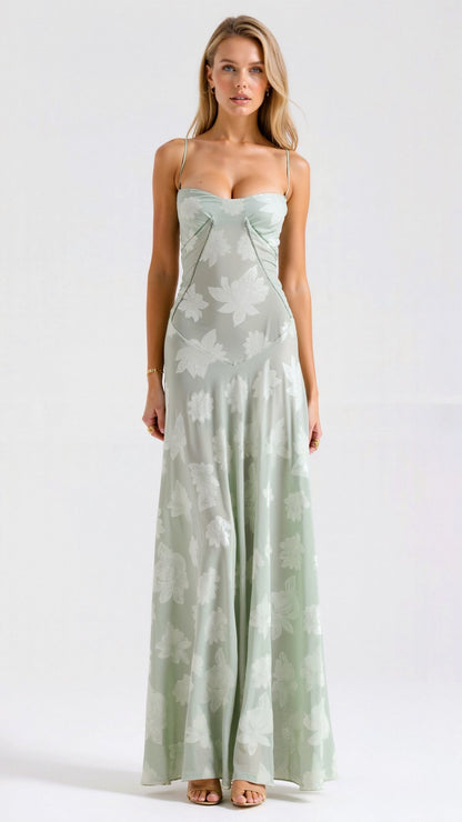 Grace | Women's slip maxi dress with spaghetti straps for weddings