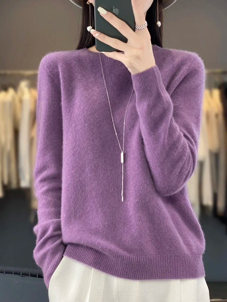 Carolyn | Women's Soft Elegant Knit Pullover with Round Neck