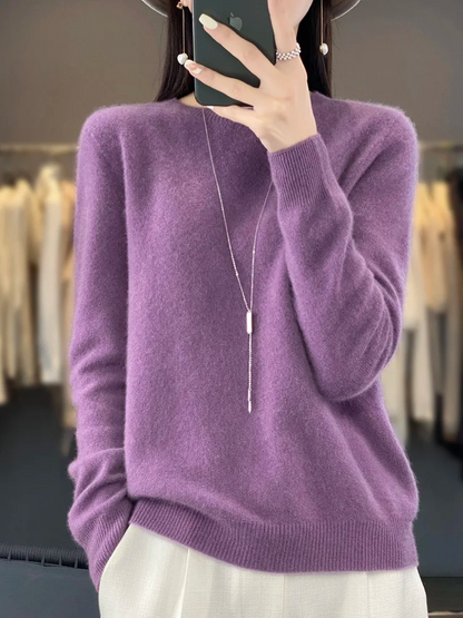 Carolyn | Women's Soft Elegant Knit Pullover with Round Neck