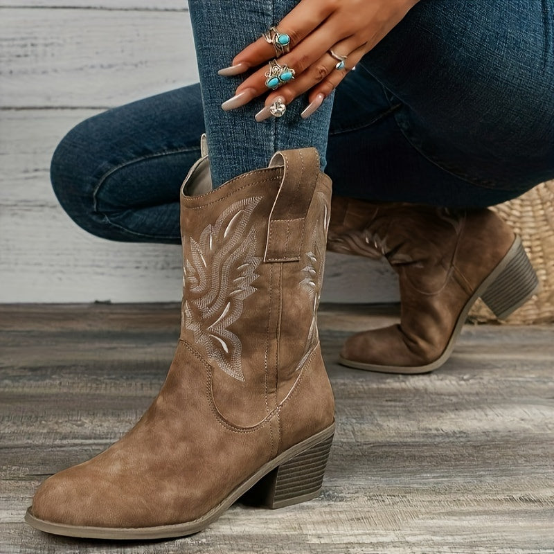 Sandra | Women's Wide Calf Western Cowboy Boots