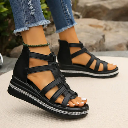 Nova | Comfort Sandals with Rhinestone Strap Design