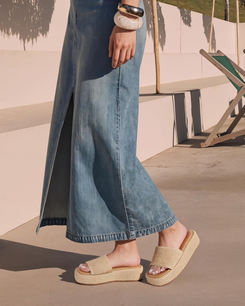 Juliette | Women’s bohemian platform espadrille slip on sandals