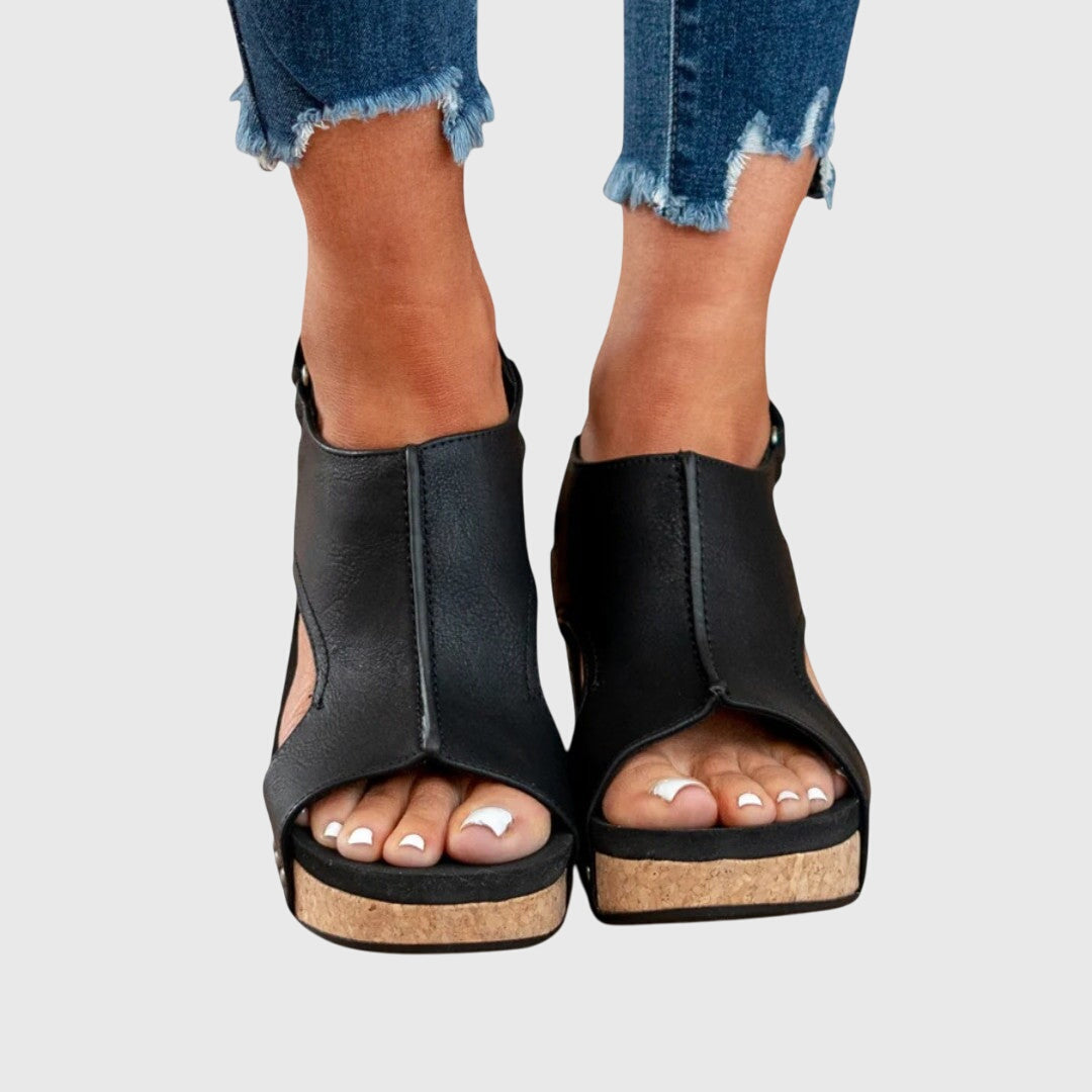 Calista | Women's orthopedic platform sandals with open toe