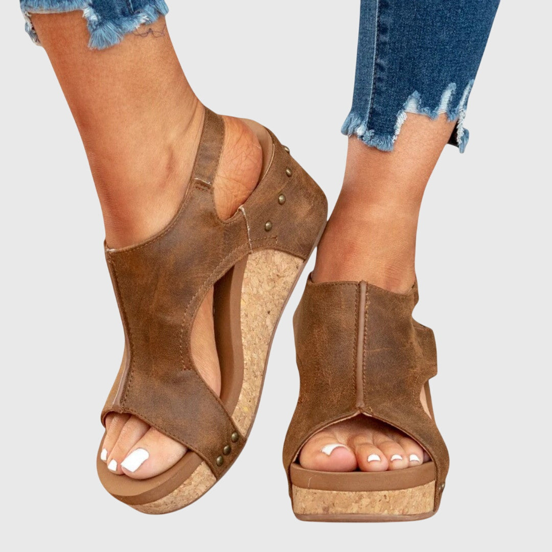 Calista | Women's orthopedic platform sandals with open toe