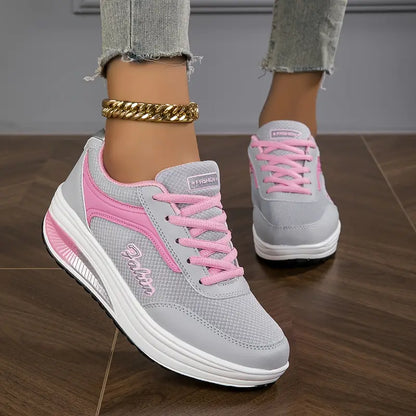 Zanvera | Women Lace Up Sneakers with Cushioned Sole and Supportive Design