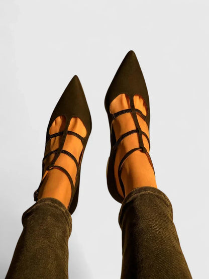 Lina | Strappy Pointed Toe Dress Heels
