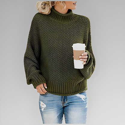 Ashley | Chunky Knit Pullover with High Neck