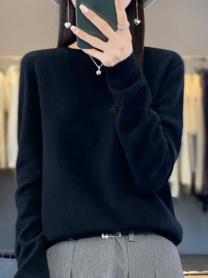 Carolyn | Women's Soft Elegant Knit Pullover with Round Neck