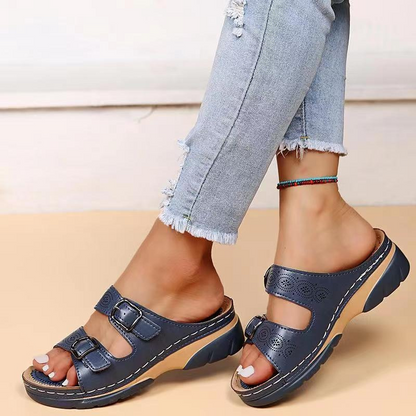 Isolde | Women’s Cushioned Slide-On Sandals with Adjustable Straps | Comfort