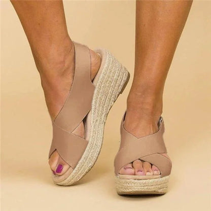Thalassa | Women’s Adjustable Strap Wedge Sandals | Chic