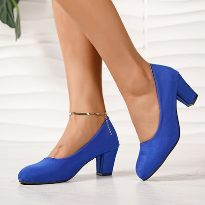 Vera | Comfortable Closed Toe Block Heel Pumps