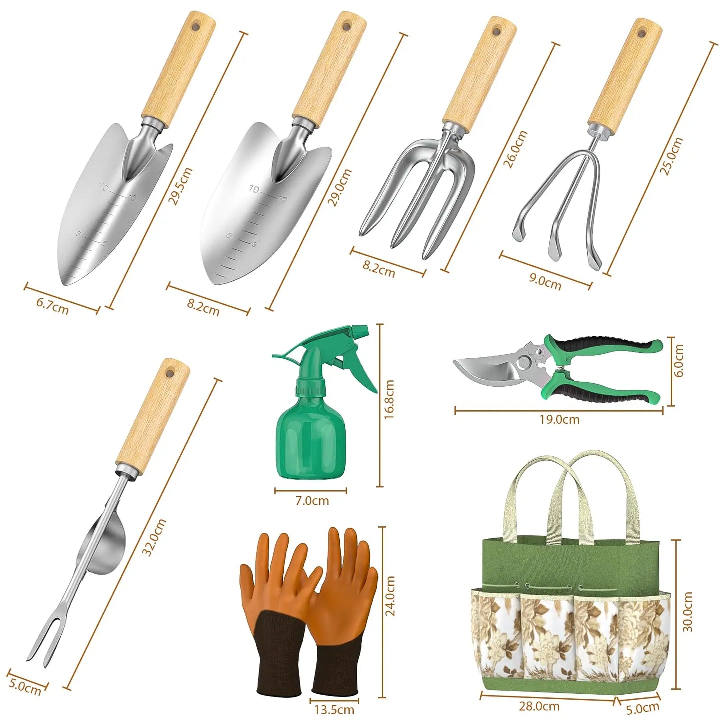 Swift | Gardening Tool Set with Storage Tote Bag