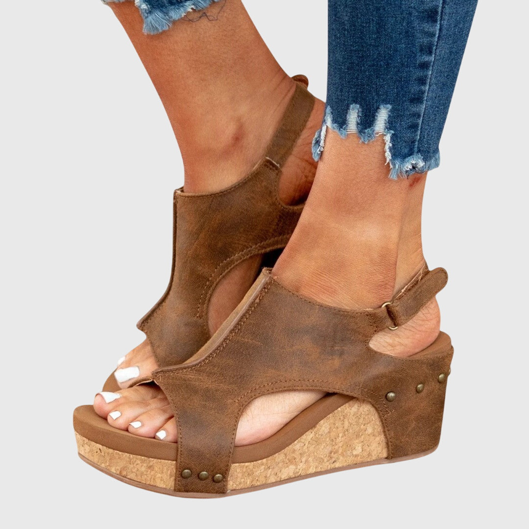 Calista | Women's orthopedic platform sandals with open toe