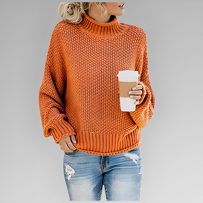 Ashley | Chunky Knit Pullover with High Neck