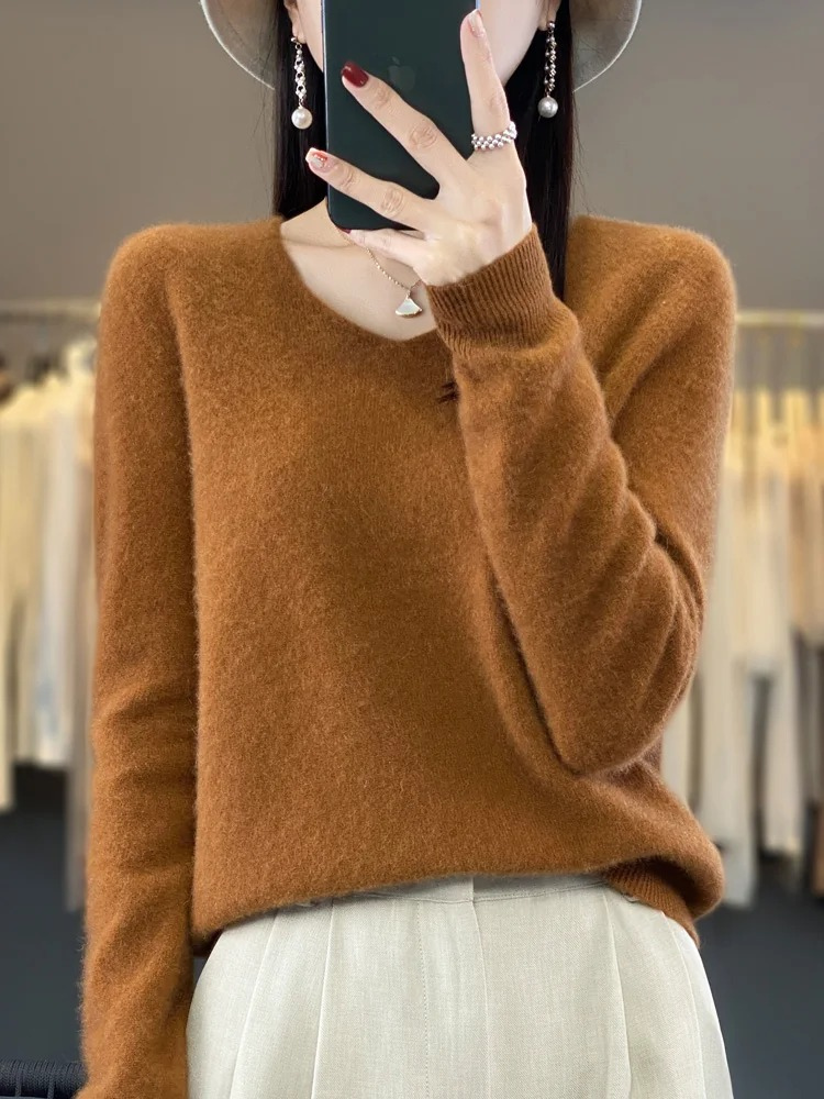 Karen | Women's Elegant Cashmere Pullover with V Neck