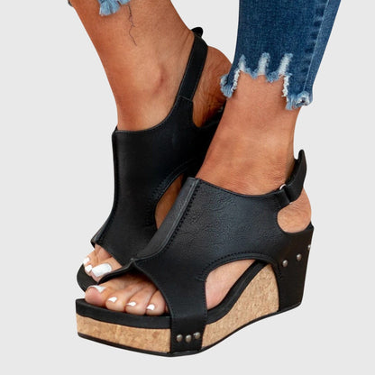 Calista | Women's orthopedic platform sandals with open toe