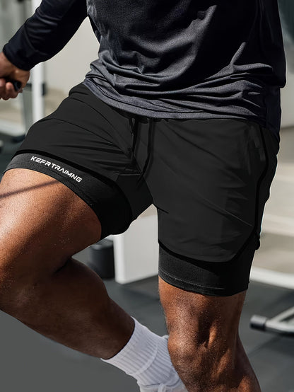 Eric | Men's Athletic Shorts with Compression Layer