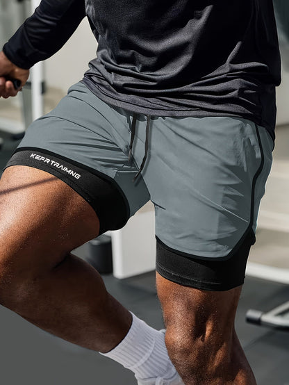 Eric | Men's Athletic Shorts with Compression Layer