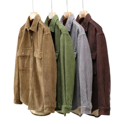 John | Corduroy Winter Jacket with Fleece Lining