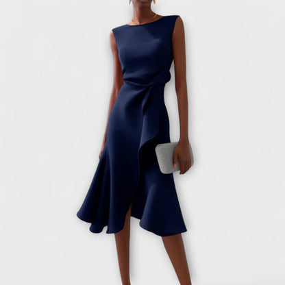 Freya | Women’s Elegant Midi Dress With Flowing Skirt