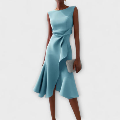 Freya | Women’s Elegant Midi Dress With Flowing Skirt
