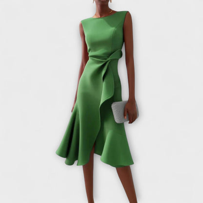Freya | Women’s Elegant Midi Dress With Flowing Skirt