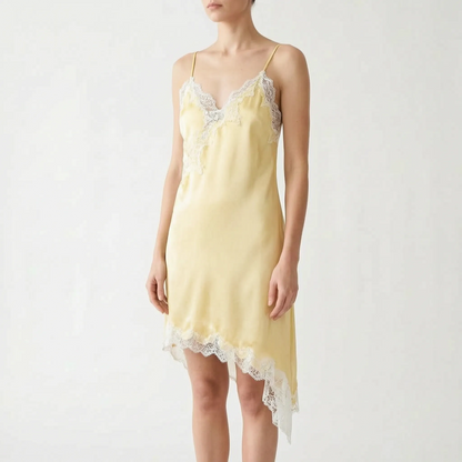 Savannah | Satin Slip Dress with Lace Details