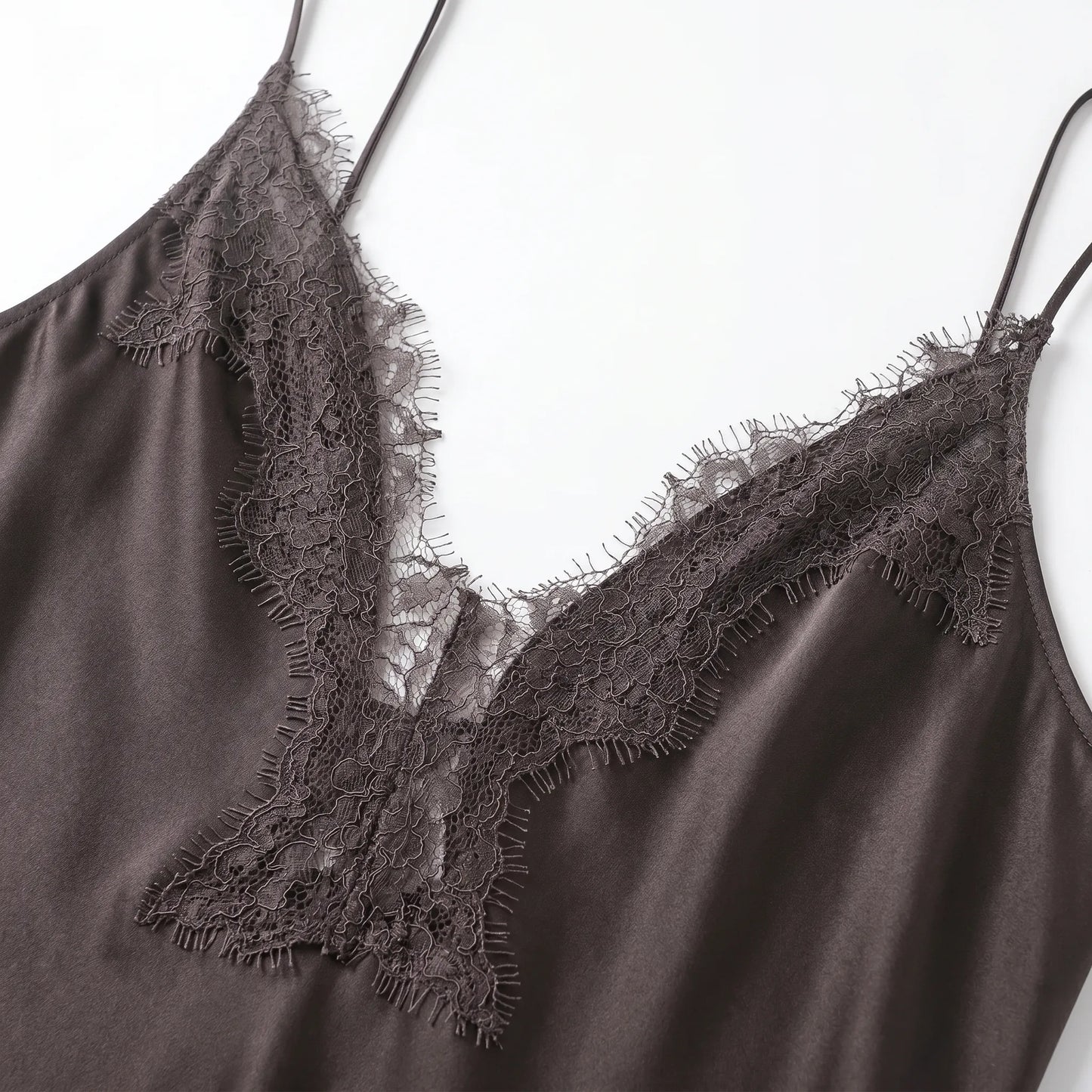Zoey | Satin Slip Dress with Asymmetrical Hem