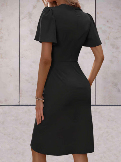 Vivienne | Women’s elegant wrap dress with V neck fit