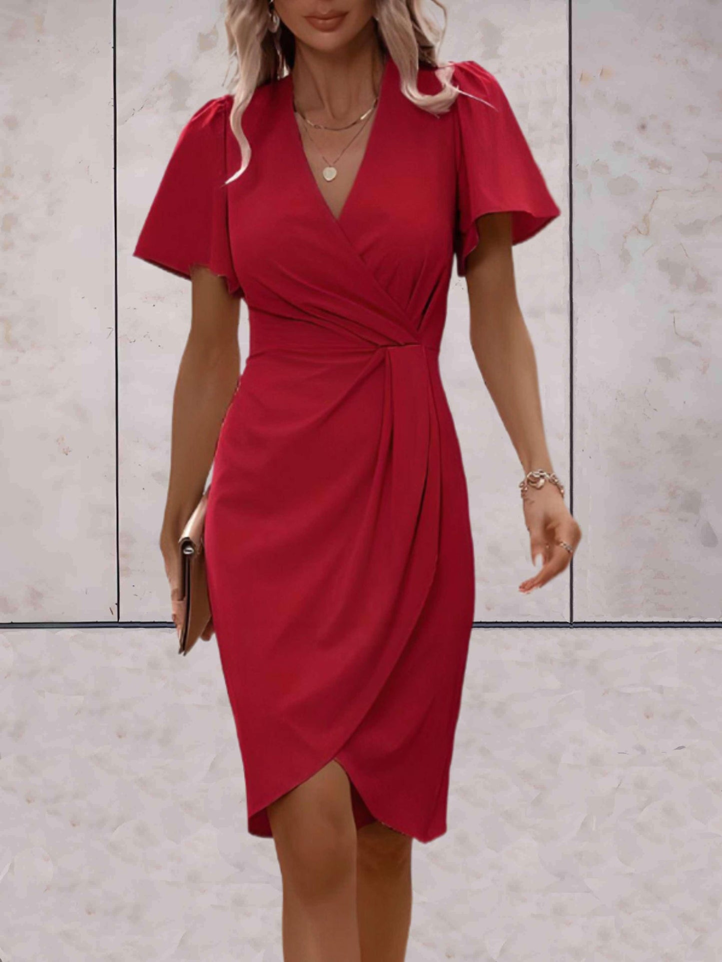 Vivienne | Women’s elegant wrap dress with V neck fit