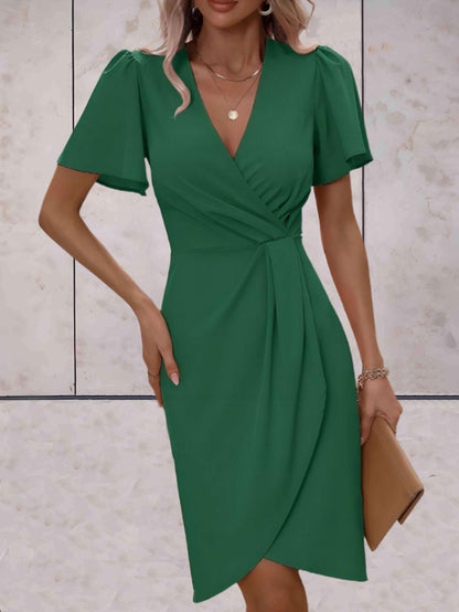 Vivienne | Women’s elegant wrap dress with V neck fit